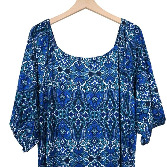 Jessica London Womens Plus 22/24 Stretch Knit Blouson Maxi Dress - Picture 5 of 10